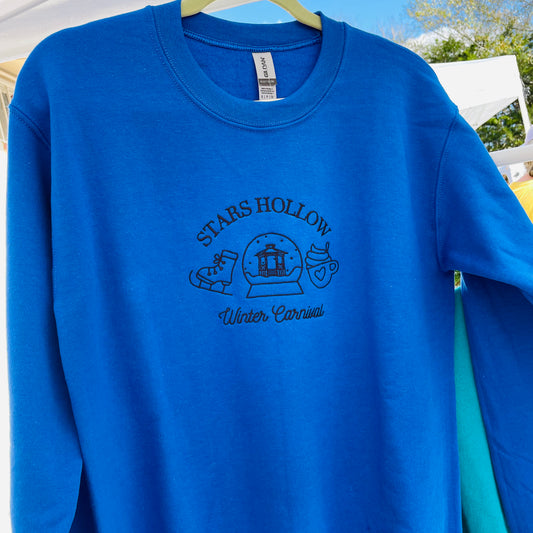 Stars Hollow Winter Carnival Embroidered Crewneck