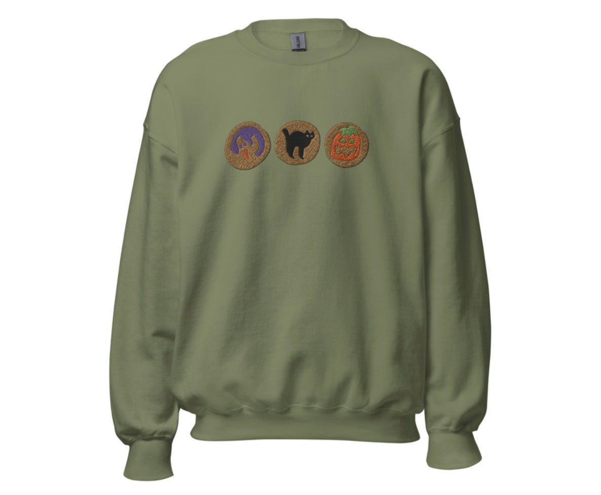 Spooky Cookie Embroidered Crew