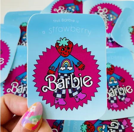 Strawberry Barbie Sticker