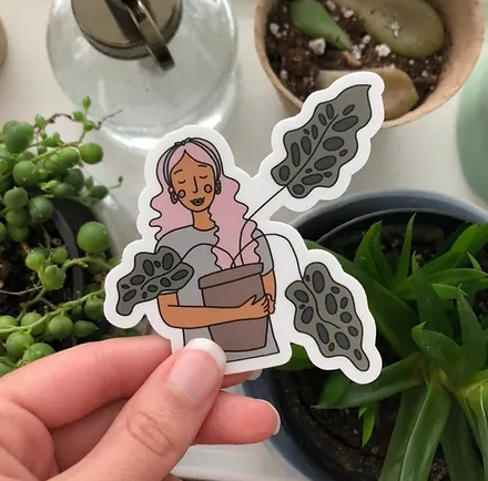 Plant Girl Sticker
